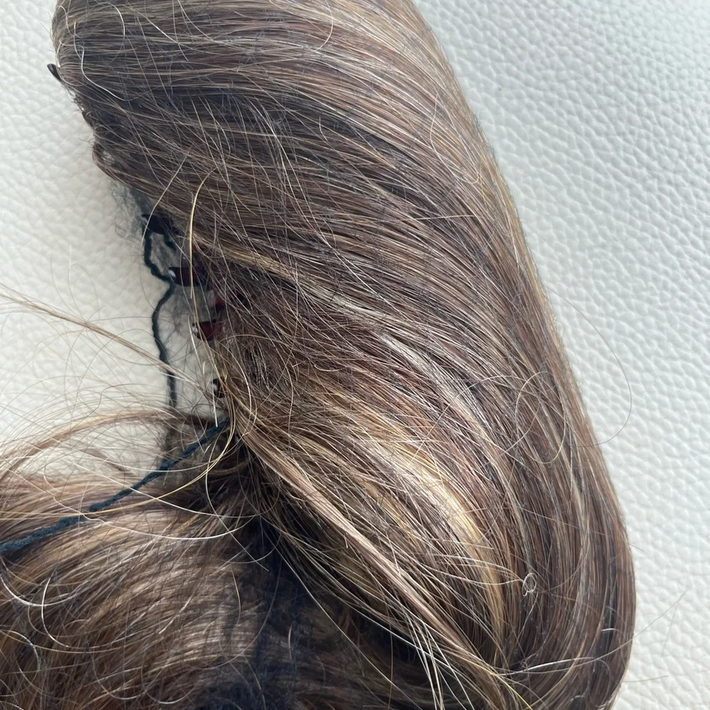 Putting Claw Clip Light Brown with highlights 16” Hair Extension- New